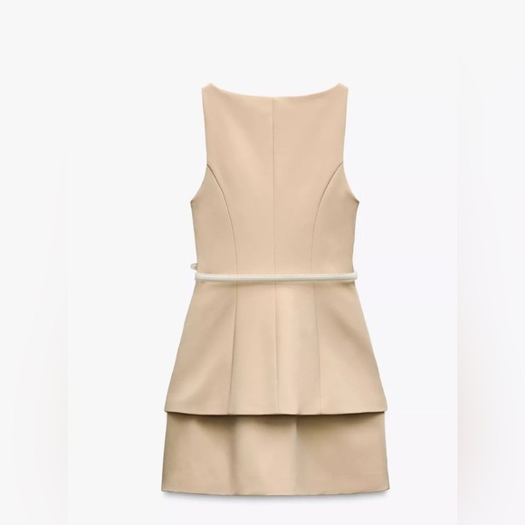 Zara BELTED MINI DRESS - Picture 4 of 4